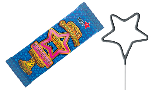  Бенгальские свечи фигурные 2 шт "Звездочка"  в Курске